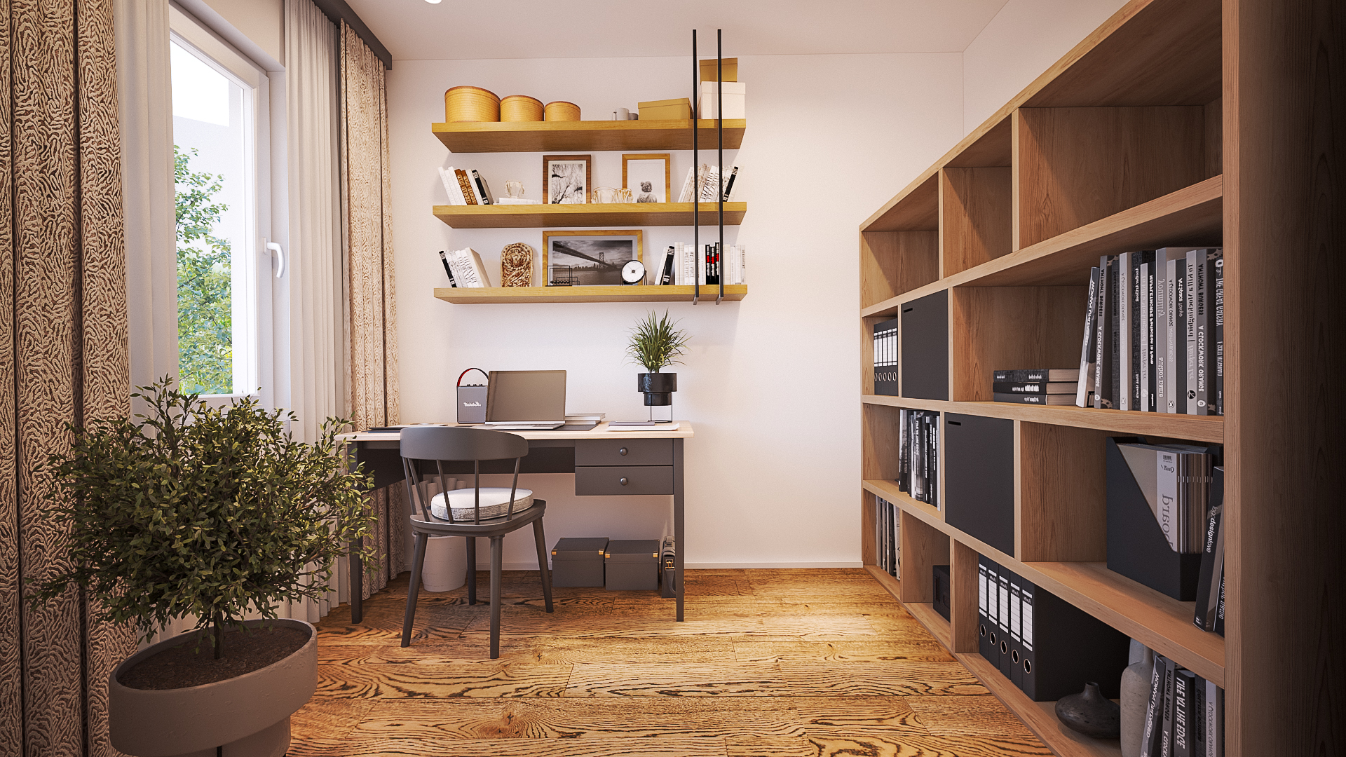 Blick in ein Arbeitszimmer