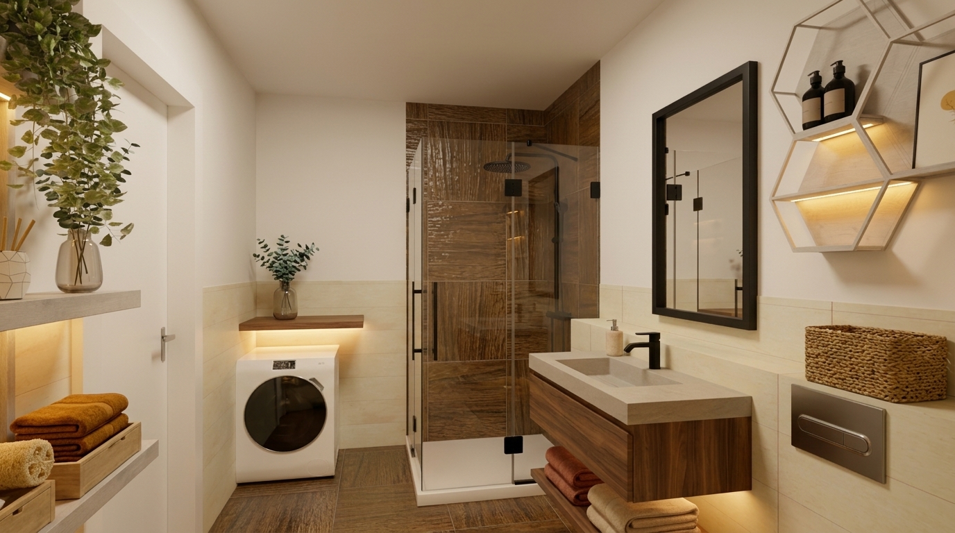 Blick ins Badezimmer